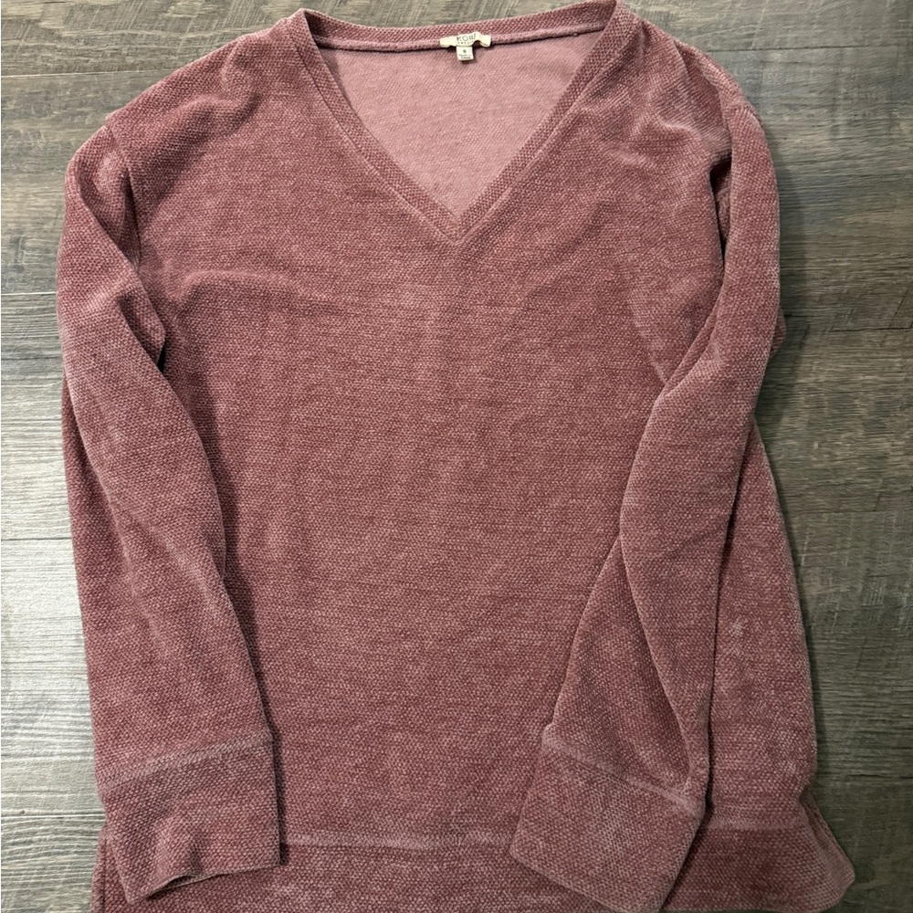 Kori Dusty Rose V-Neck Sweater